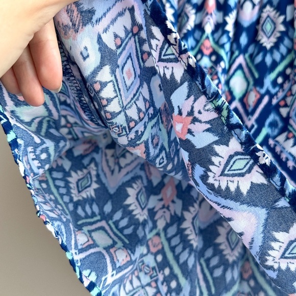 Divided by H&M Bohemian Aztec Geometric Print Neon Mini Skirt, Size 6 - Picture 8 of 15